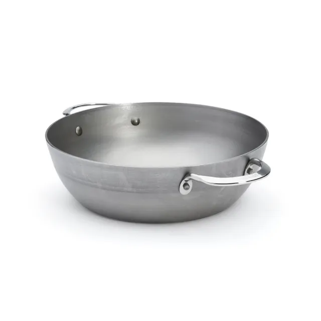 【de Buyer 畢耶】原礦蜂蠟鐵鍋 雙握耳深煎炒鍋32cm-適用IH爐(適用烤箱)
