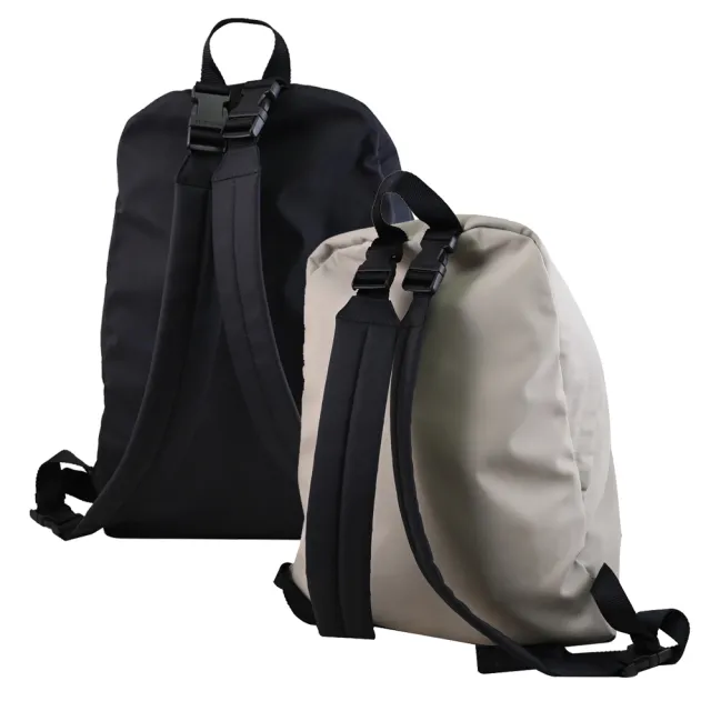 【Balenciaga 巴黎世家】Explorer 電繡LOGO雙色雙面前口袋旅用包後背包(黑/卡其)