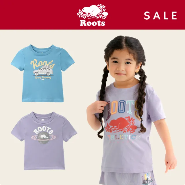 【Roots】童款-精選Roots 海狸LOGO短袖T恤或洋裝(多款可選)