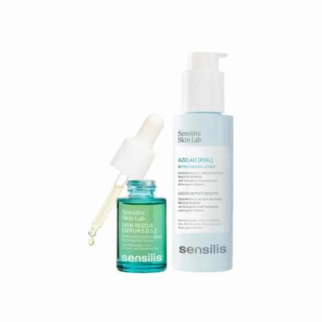 【sensilis 森思黎絲】杜鵑花酸煥膚精華100ml＋SOS修護精華15ml(壬二酸/控油抗痘/舒緩乾燥泛紅)