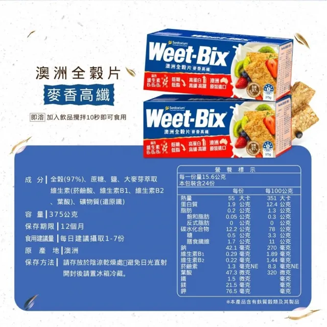 澳洲原裝WeetBix營養師推薦全榖麥片組