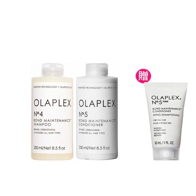 【OLAPLEX 歐啦】4號+5號洗護髮超值組(洗髮乳/潤髮乳/溫和水潤/光滑亮澤/歐拉)