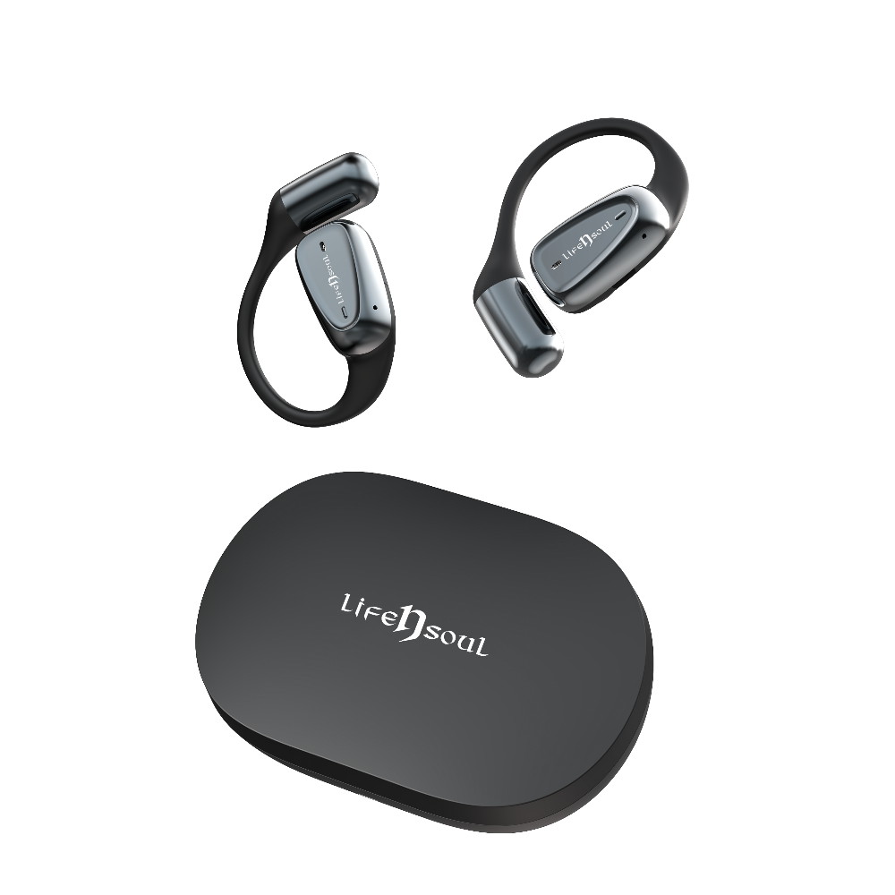 Life n Soul OC1 防水耳掛式藍芽耳機，採用藍芽5.4技術，支援運動、電競遊戲等多種使用情境。具備防潑水與防水功能，輕巧設計僅6.2g，黑色純色風格，配備有麥克風與Type-C充電線，適用Windows、Android、MAC、iOS系統，，一年保固。