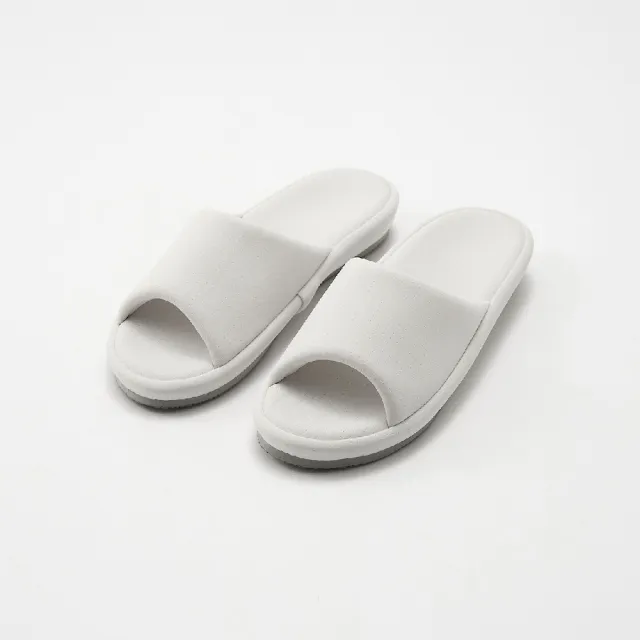 【MUJI 無印良品】涼感前開拖鞋(灰色/藍色)