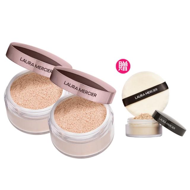 【LAURA MERCIER 蘿拉蜜思】煥顏透明蜜粉 Rose 29g 2入組 (校正蠟黃 粉紅冠軍蜜粉 潤色定妝 TONE-UP)