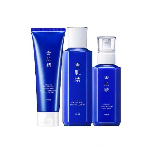 【KOSE 高絲】雪肌精 澄白明星新客組(洗顏霜130g+澄白露200mL+澄白乳140mL)