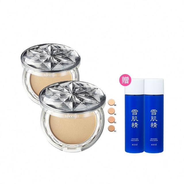 【KOSE 高絲】雪肌精 CC絲絨雪粉餅粉蕊 二入組(3色可選)
