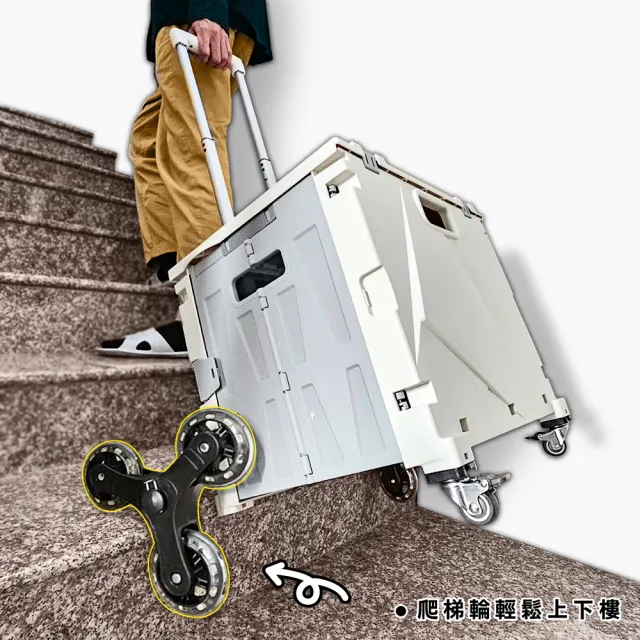 【ONE HOUSE】櫻藤8輪折疊購物車-特大款 2入(手推車/買菜車/推車/收納車)