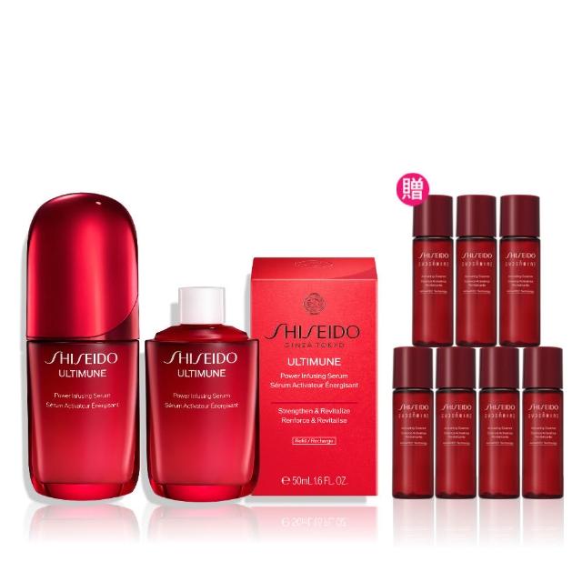 【SHISEIDO 資生堂國際櫃】紅妍山茶花修護精華50mL+補充瓶50mL(小紅瓶/精華液/保濕/抗老)