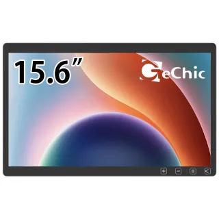 【GeChic 給奇創造】T315 15.6吋 霧面防汙觸控螢幕 電容式5萬小時長效背光(VESA100/可接雙PC/壁掛/框鎖)