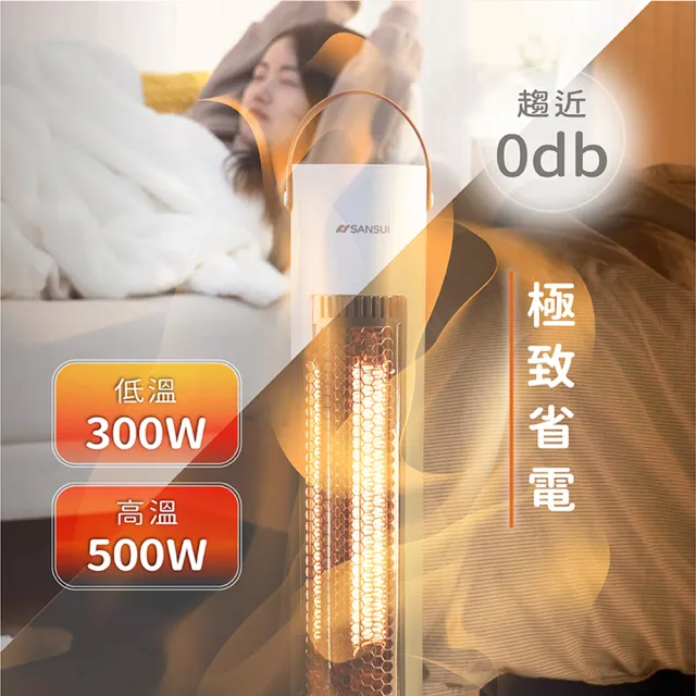 【SANSUI 山水】瞬熱擺頭遠紅外線碳素電暖器 自動擺頭 露營 防護斷電(SH-W500/SH-G500)