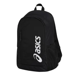 【asics 亞瑟士】後背包 運動包 書包 旅行包 大容量 雙層 黑 3033C253-001