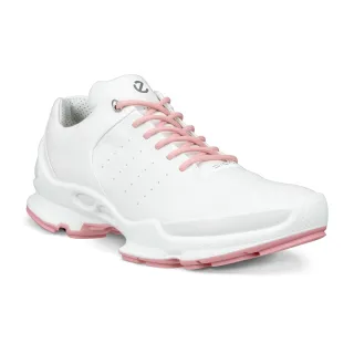 【ecco】BIOM C W 自然律動經典皮革健步鞋 女鞋(白色/玫紅色 80046361234)