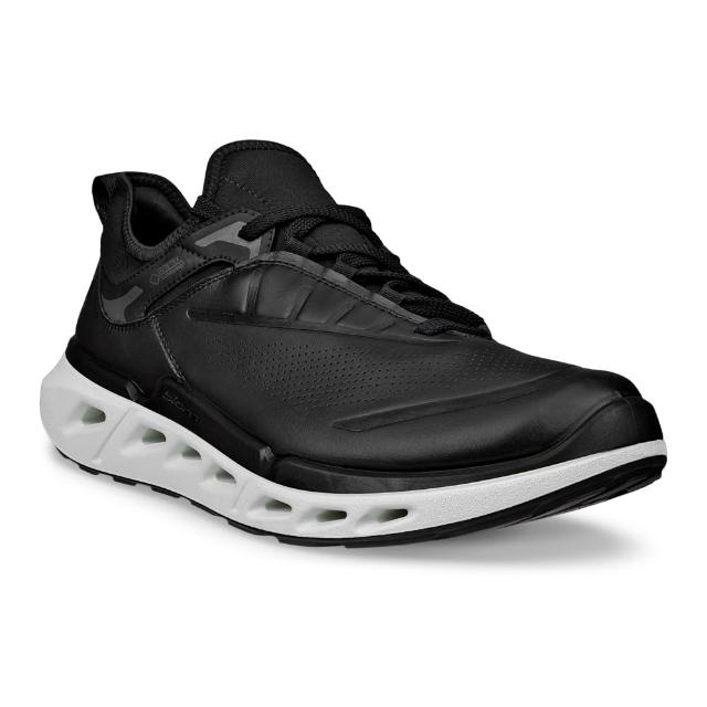 【ecco】BIOM 720 M 健步經典皮革防水戶外運動鞋 男鞋(黑色 85035451052)