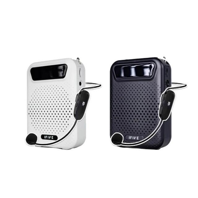  ifive if-US750 頭戴式無線擴音機，支援無線與有線模式，適用電腦、會議及戶外使用。配備電容式麥克風與稀土喇叭材質，輸出功率10W，響應頻率100-13KHz，內建2200mAh鋰電池，充電2-3小時可使用10小時。重量僅176g，尺寸11.6x8x3cm，含擴音機本體、頭戴麥克風、充電線等配件。NCC認證CCAH21LP5090T2，BSMI R45311，1年保固，中國製造臺灣監製。理想的會議擴音與戶外喊話工具。 