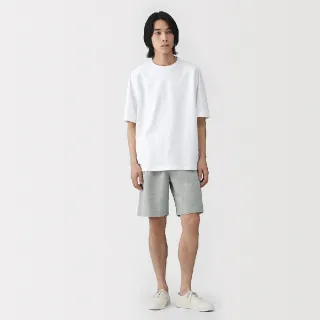 【MUJI 無印良品】男輕量裏毛短褲(灰色/墨灰/黑色/粉米)