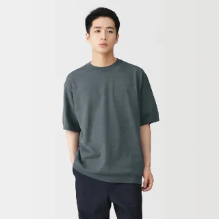 【MUJI 無印良品】男速乾圓領針織短袖T恤(白色/灰白/黑色/淺綠)