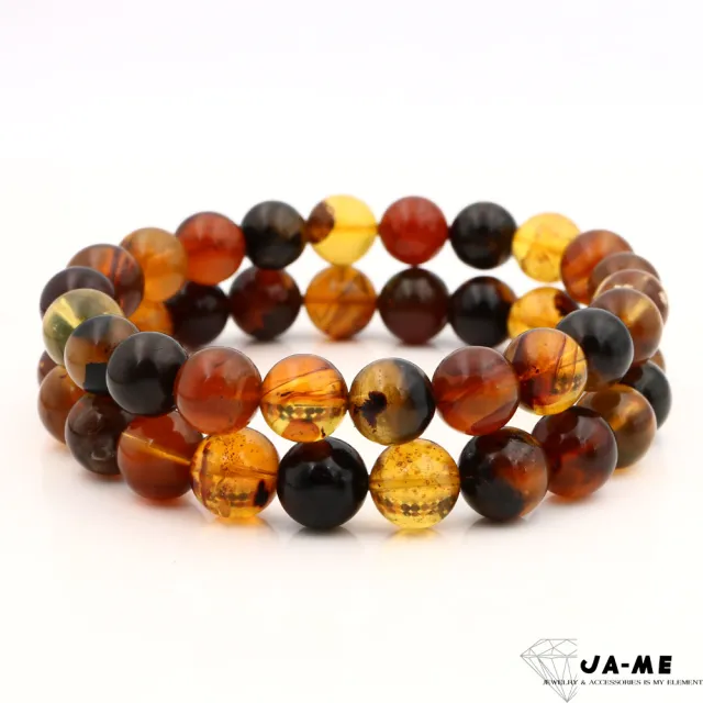 【JA-ME】天然琥珀 緬甸多寶帶海藻藥珀手珠8-10mm