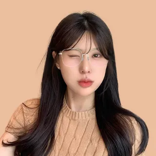 【JINS】腮紅鏡片兌換券+金屬厚邊框眼鏡組合(唯美仿妝組)