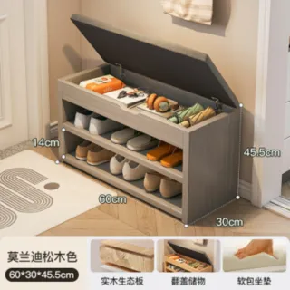 【MINE 家居】換鞋凳 穿鞋椅 透氣軟麻墊 60x30(穿鞋椅 換鞋凳 鞋櫃 鞋架)