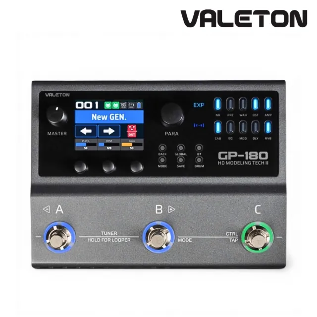 【VALETON】GP-180 電吉他綜合效果器/打造完美音色(GP180 綜效 錄音介面 單顆 破音 效果 混音 LOOP)