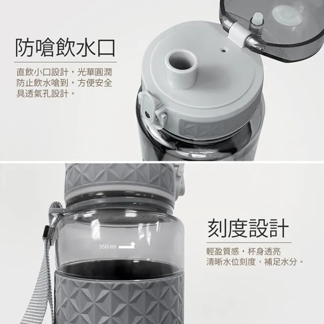 【GREEN BELL 綠貝】Tritan果漾彈蓋水壺350ml2入組-顏色任選(幼兒 開學 防漏 寬口 輕量 SGS)