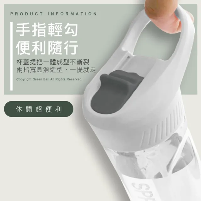 【GREEN BELL 綠貝】Tritan新極速運動水壺500ml3入組(隨行 運動 戶外 露營 防漏 SGS)
