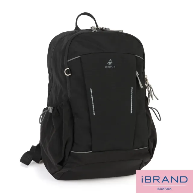 【iBrand】雙11 細格紋雙層後背包 輕量 大容量(防潑水 多色任選)