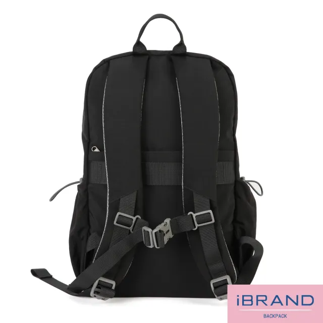 【iBrand】雙11 細格紋雙層後背包 輕量 大容量(防潑水 多色任選)