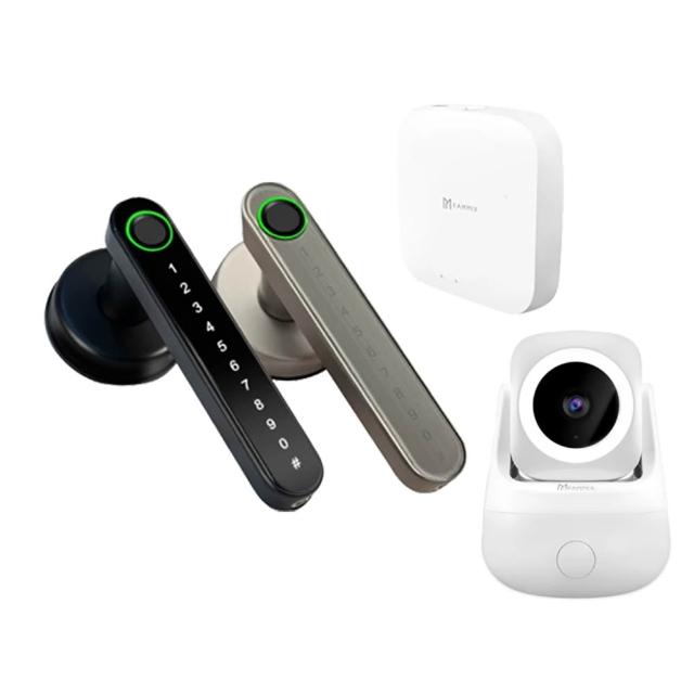 【FAMMIX 菲米斯】SAFER-E3 四合一把手式室內電子鎖＋網關＋監視器