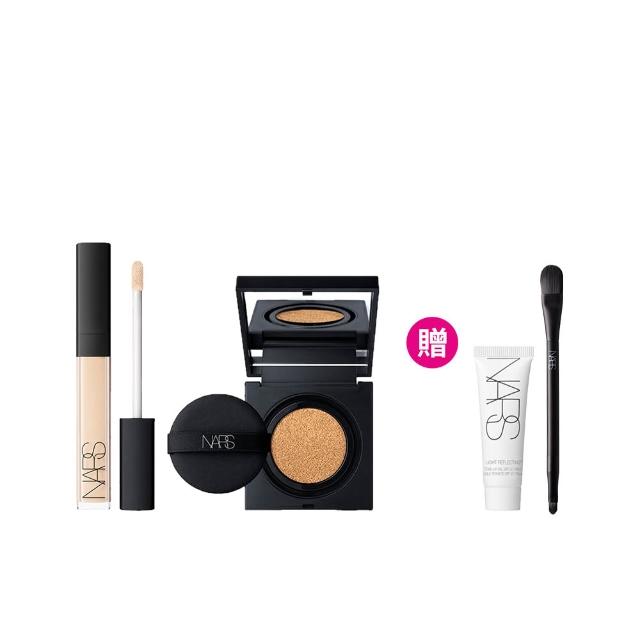 【NARS】輕盈無暇底妝組(超持久亮顏氣墊粉餅+妝點甜心遮瑕蜜/小方盒氣墊)