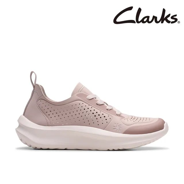 【Clarks】舒適女鞋 輕量透氣綁帶休閒鞋 運動鞋 瑪莉珍鞋 小白鞋(momo獨家款)