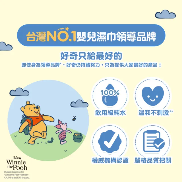 【HUGGIES 好奇】好奇迷你純水濕巾8抽X4包X12組