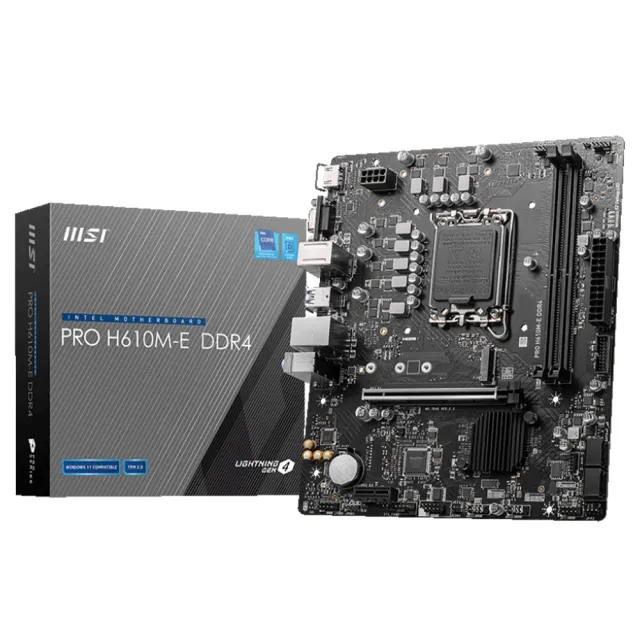 【Intel 英特爾】Intel Core i5-12400F CPU+微星 H610M-E 主機板(六核心超值組合包)