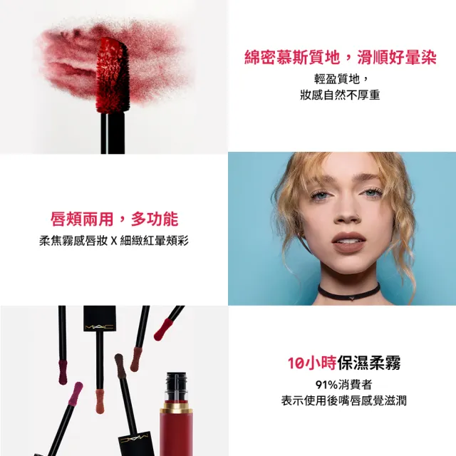 【M.A.C】輕親保濕唇膏/唇頰慕斯組(保濕唇膏3.5g＋唇頰慕斯5ml)