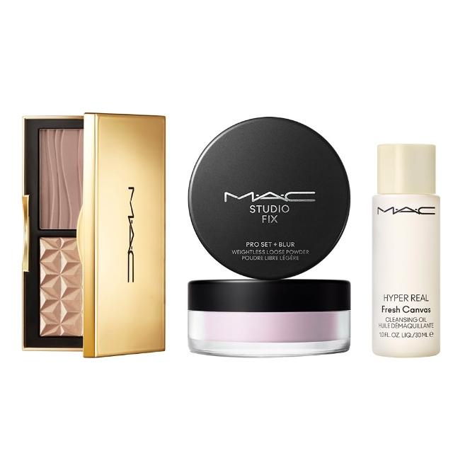 【M.A.C】一拍美肌造山美顏組(超持妝輕透濾鏡蜜粉+口袋雙色修容打亮盤7g)