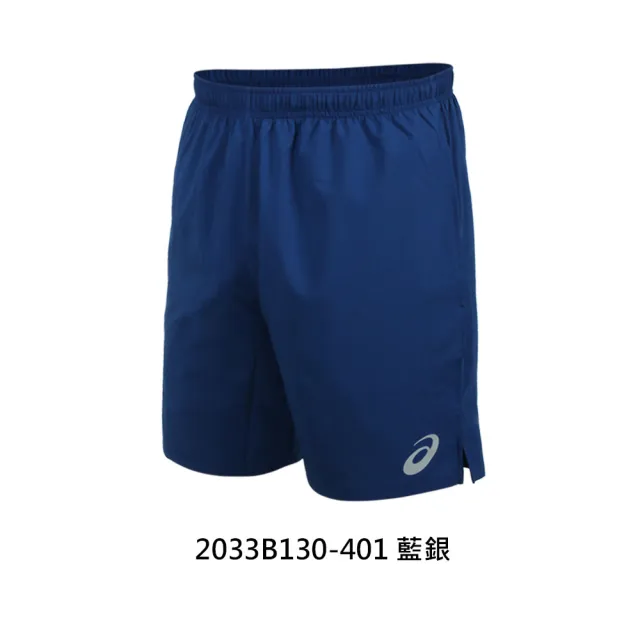 【asics 亞瑟士】男平織短褲-台灣製 運動 五分褲 慢跑 路跑 反光 亞瑟士 黑銀(2033B130-002 2033B130-401)