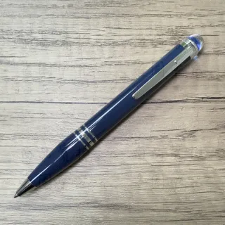 【MONTBLANC 萬寶龍】萬寶龍星際行者藍色星球系列珍貴樹脂原子筆(132441)