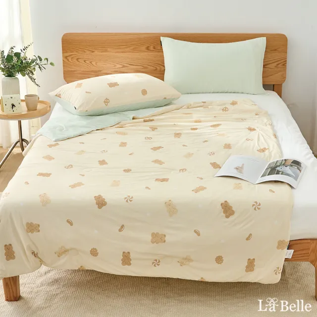 【Great Living 格蕾寢飾】買1送1 義大利La Belle ICECOOL眠綿冰蠶絲蛋白涼感涼被(150X195CM) 涼被任選