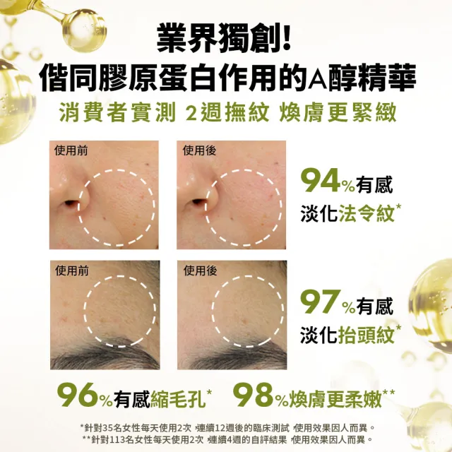 【ORIGINS品木宣言】撫紋穩膚保濕乳液/精華雙入組(A醇膠原精華48ml+靈芝乳液100ml)