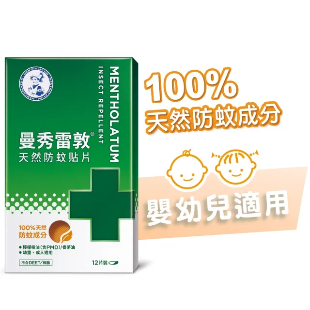 【曼秀雷敦】強效防蚊乳液貼片組 派卡瑞丁(乳液2入+貼片2盒)