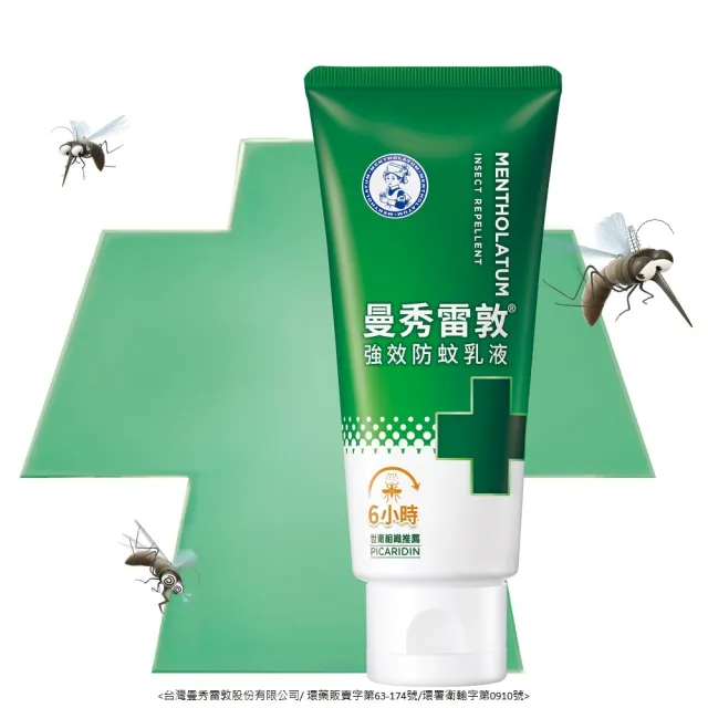 【曼秀雷敦】派卡瑞丁強效防蚊乳液 3入組(2歲以上孩童及孕婦適用 敏感肌適用)
