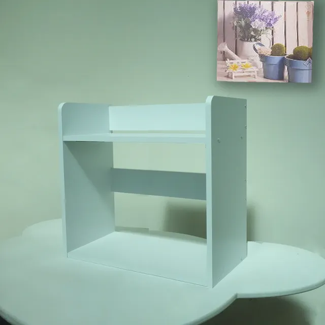 【ONE 生活】桌上書架X2/收納架/化妝品盒(中型書架/寬53.4展示架)