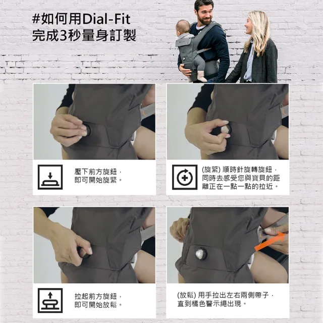 【hugpapa】DIAL-FIT PRO 韓國嬰兒透氣減壓背帶側口水巾組合 新生兒腰凳背巾 (寶寶出遊組)