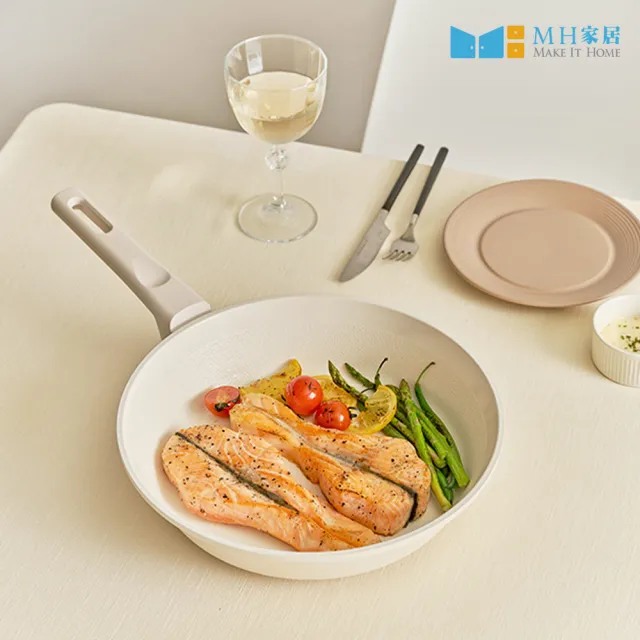 【MH家居KITCHEN】韓國製不沾平底煎鍋24cm(平底鍋/不沾鍋/IH爐可用)