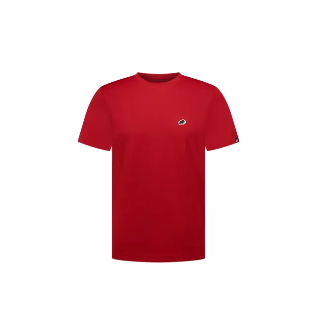 【Mammut 長毛象】Mammut Essential AF 防曬布章LOGO短袖T恤 男款 深經典紅 PRT1 #1017-05080