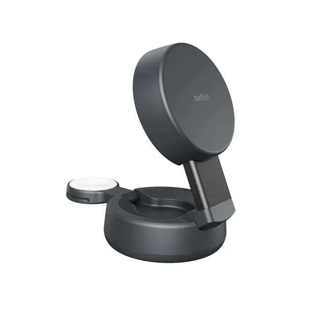 【BELKIN】Ultra Charge pro Qi2 25W 2合1 折疊磁吸充電器(WIZ043)
