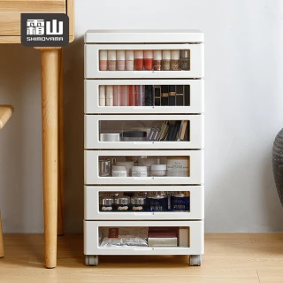 【SHIMOYAMA 霜山】簡約風B4六層抽屜文件收納櫃(附輪)(抽屜櫃/滑輪收納櫃/置物櫃)