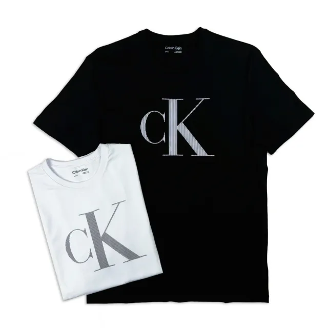 【Calvin Klein】CK條紋輕語 摩登主義 短T Calvin Klein 純棉 T恤 CK上衣(1447)