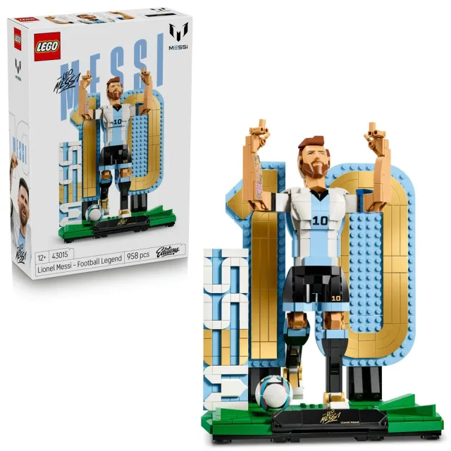 【LEGO 樂高】Editions 43011 & 43015 Lionel Messi－梅西組合(世足 2026世界盃 禮物 積木 居家擺設)